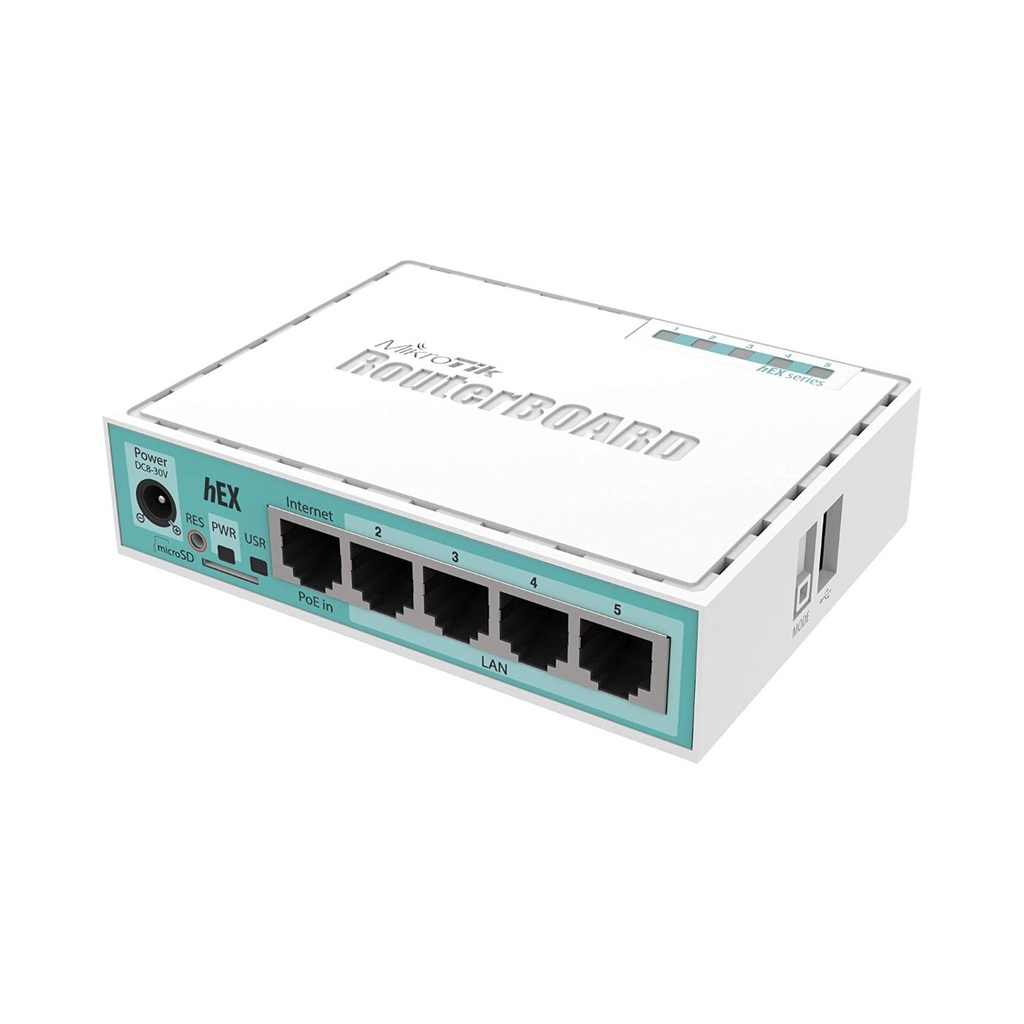 Mikrotik hEX RB750Gr3 router Gigabit Ethernet de 5 puertos