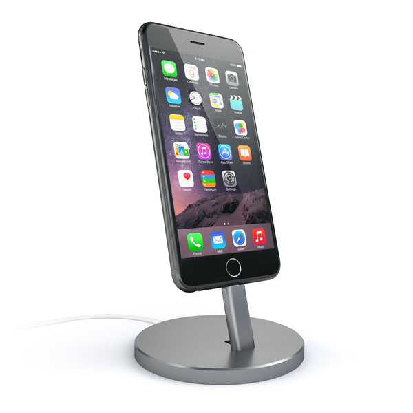 Satechi Aluminum Lightning Charging Stand - Space Gray - ST-AIPDM