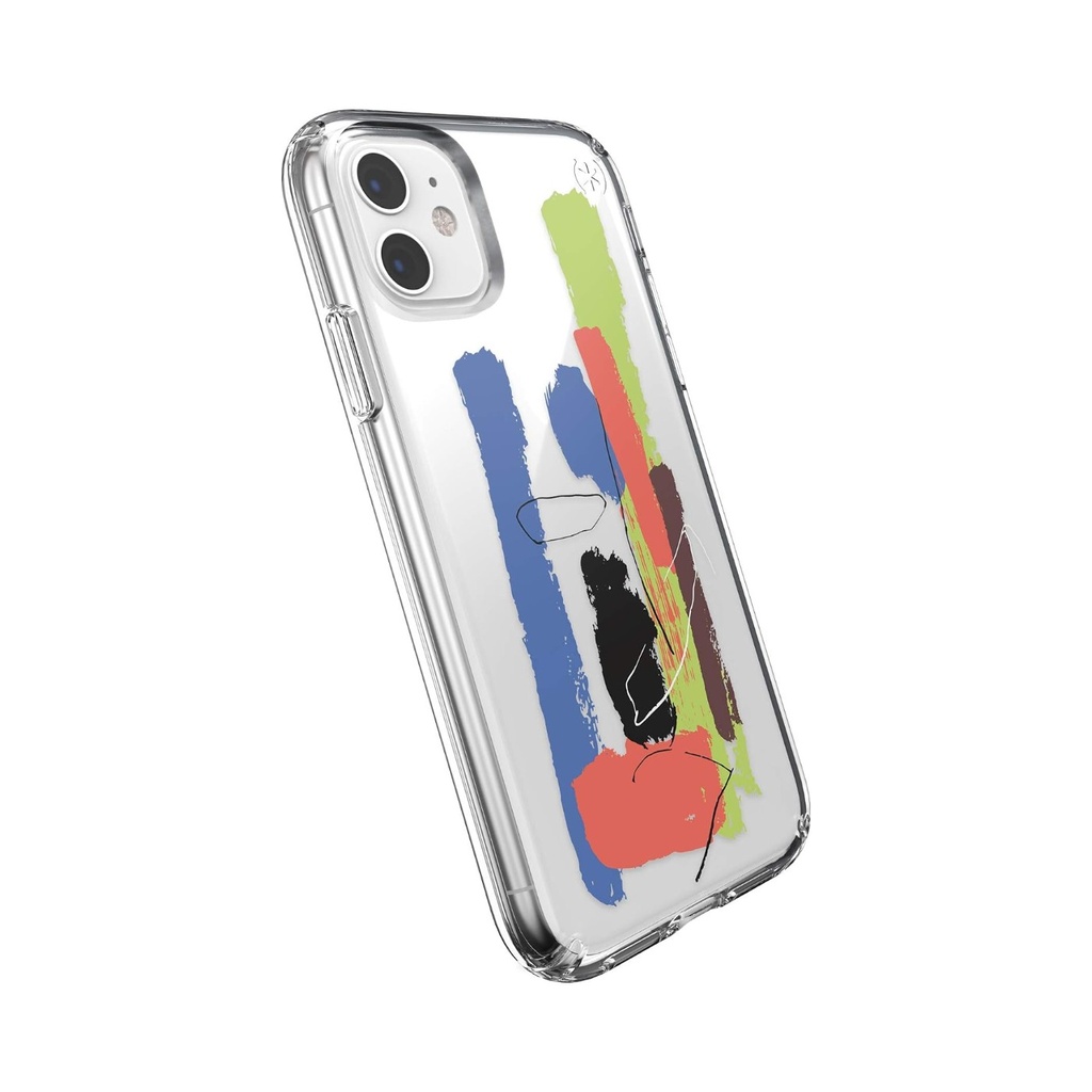 Speck Presidio Clear + Print for iPhone 11- PaintSplatter