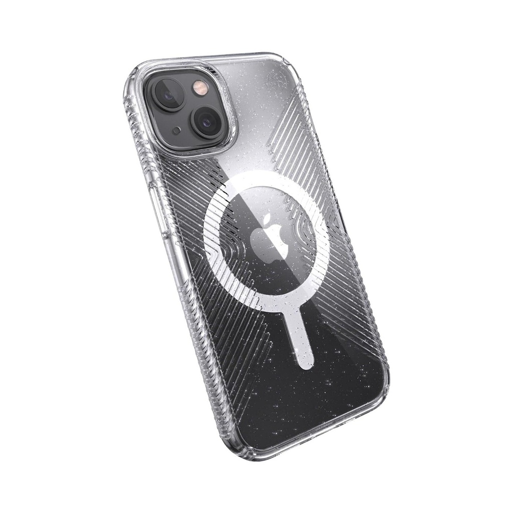 Speck Presidio Perfect Clear Glitter Case for iPhone 13/14 - Platinum Glitter