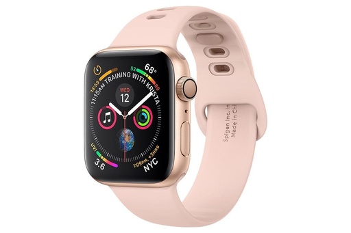 [8809613768800] Spigen Apple Watch Band Silicone Fit for all Series  (44mm/42mm) Rose Gold