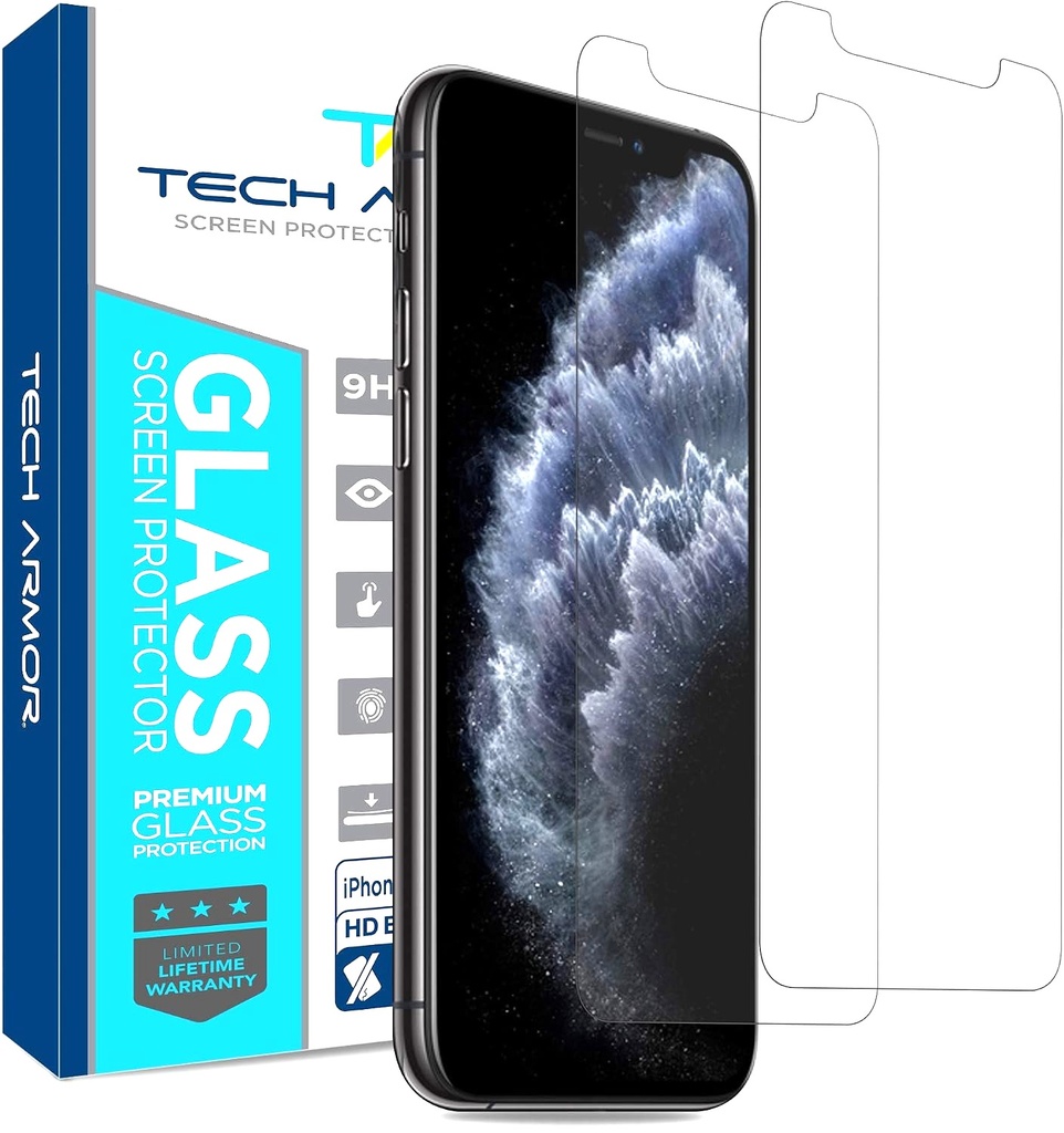 Tech Armor Apple iPhone X /Xs Ballistic Glass Screen Protector [2-Pack]