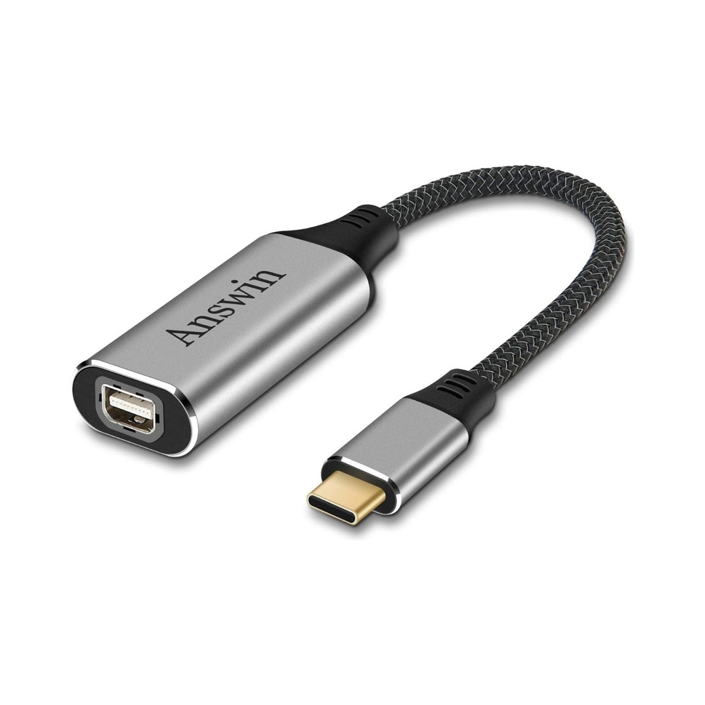 US-Answin USB-C to mini Displayport (4k-60Gz) USB -Thunderbolt 3 to mini Displayport adapter