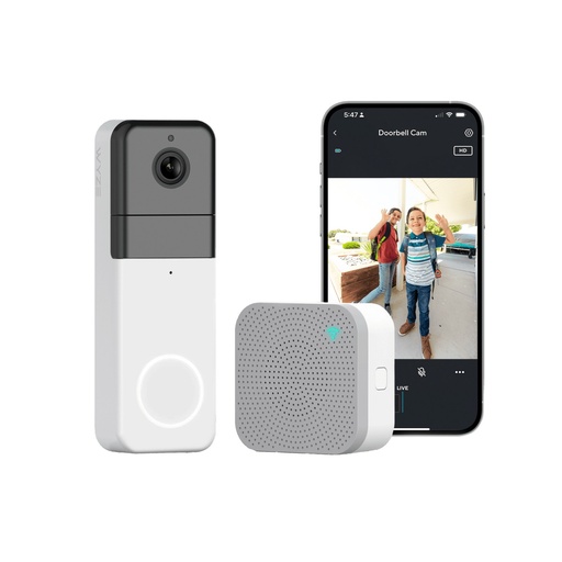 Wyze VideoDoorbell Pro Battery + Chime - White