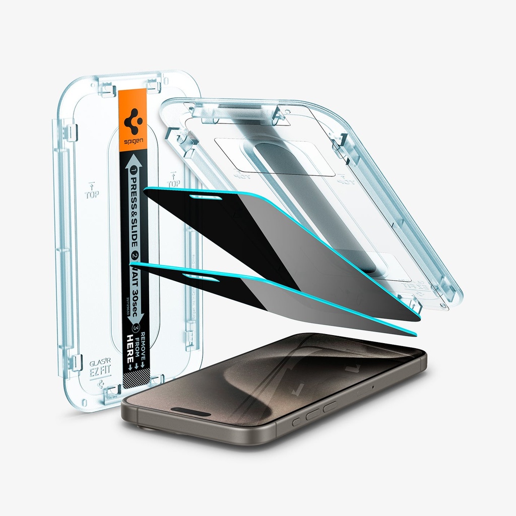 Spigen Screen Protector GLAS.tR SLIM HD for iPhone 15 Pro - Clear