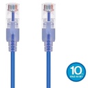 Monoprice SlimRun Cat6A Ethernet Network Patch Cable 0.5 feet - Blue - 29454
