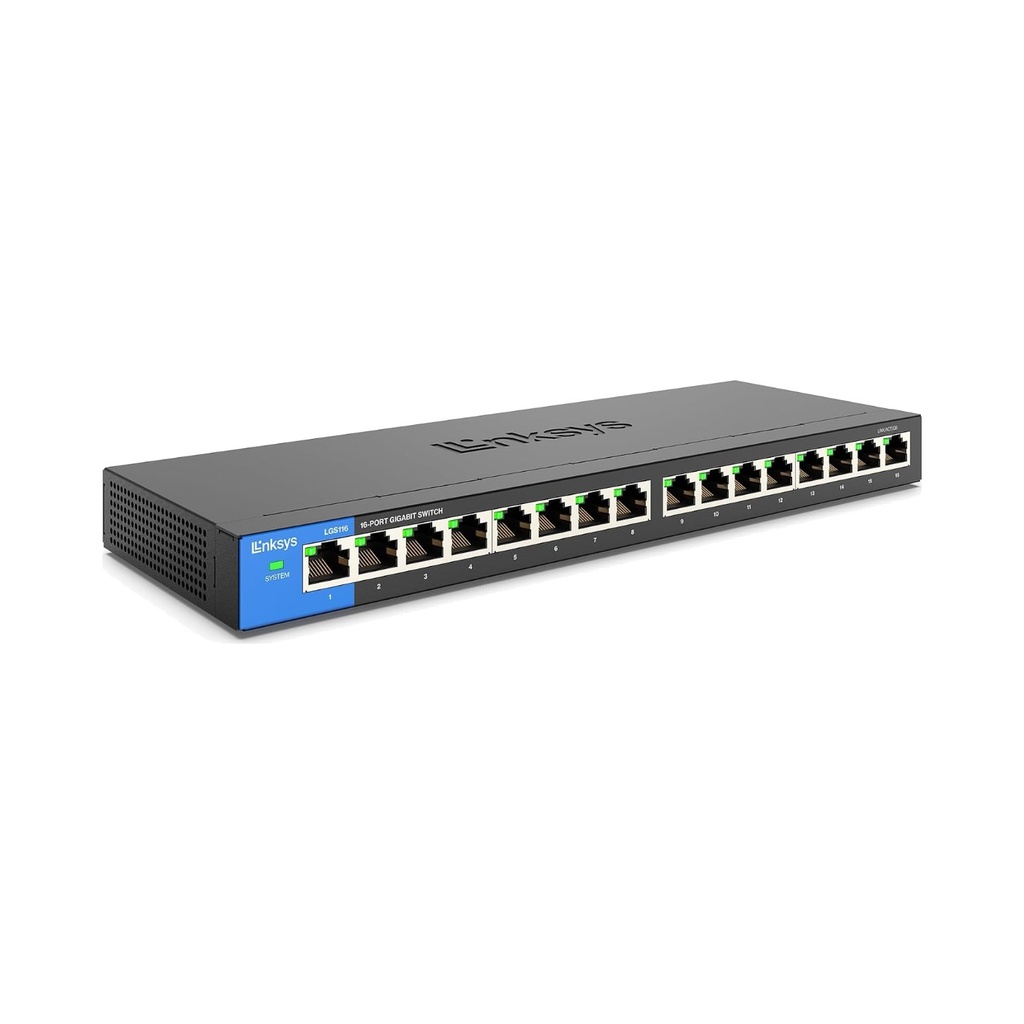 Linksys LGS116 16-Port Unmanaged Gigabit Ethernet Switch