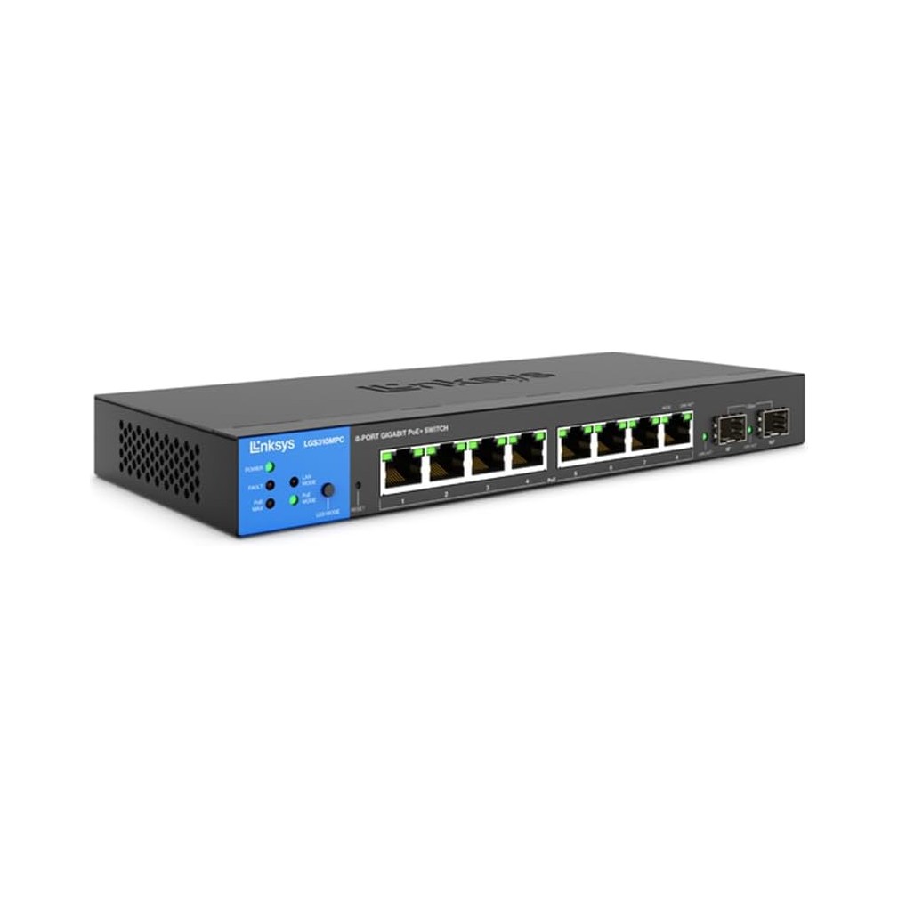 Linksys 8-Port Managed Gigabit PoE+ Switch