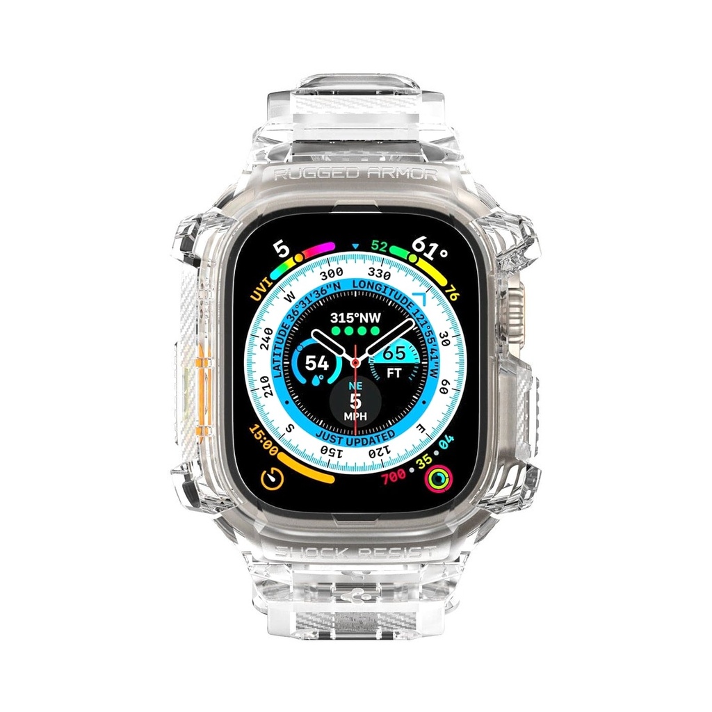 Spigen Apple Watch Ultra (49mm) Rugged Armor Pro Crystal Clear