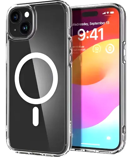 [8809896747943] Spigen Crystal Hybrid MagFit for iPhone 15 - White