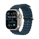 Apple Watch Ultra 2 (GPS + Cellular) 49mm Titanium Case with Ocean Band - Blue (Open Box) - MREG3LW/A