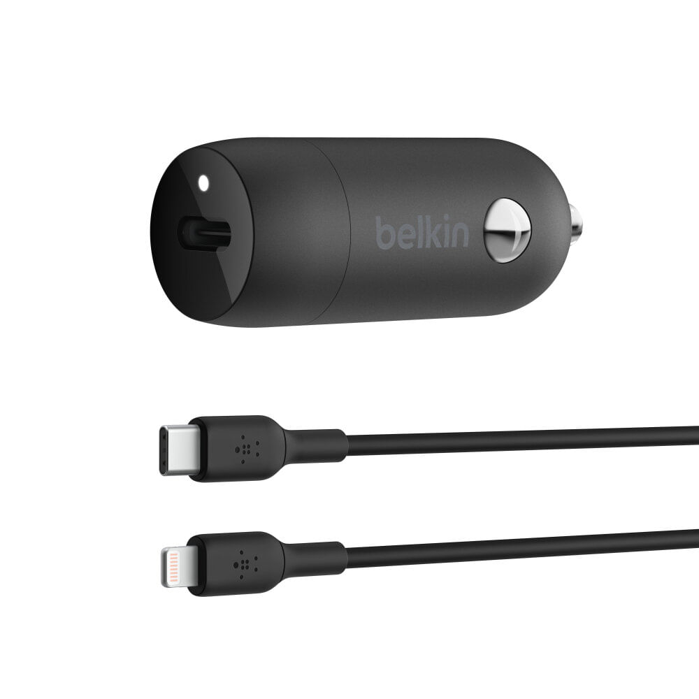 Belkin BOOSTCHARGE 20W USB-C Car Charger W/ Lightning to USB-C Cable