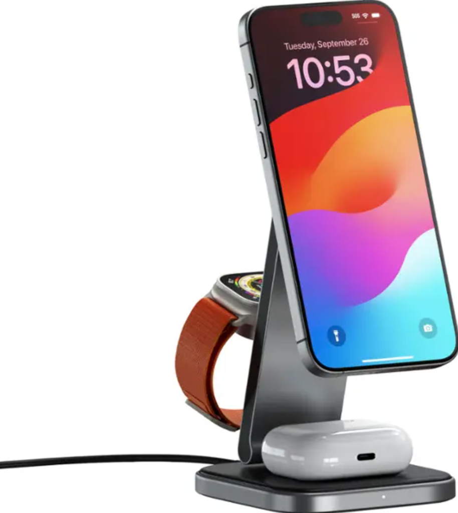 Satechi 3-in-1 Foldable Qi2 Charging Stand - ST-Q31FM-EA
