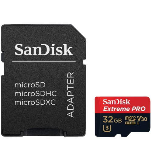 Sandisk Extreme Pro MicroSDHC UHS-I Card W/ Adapter