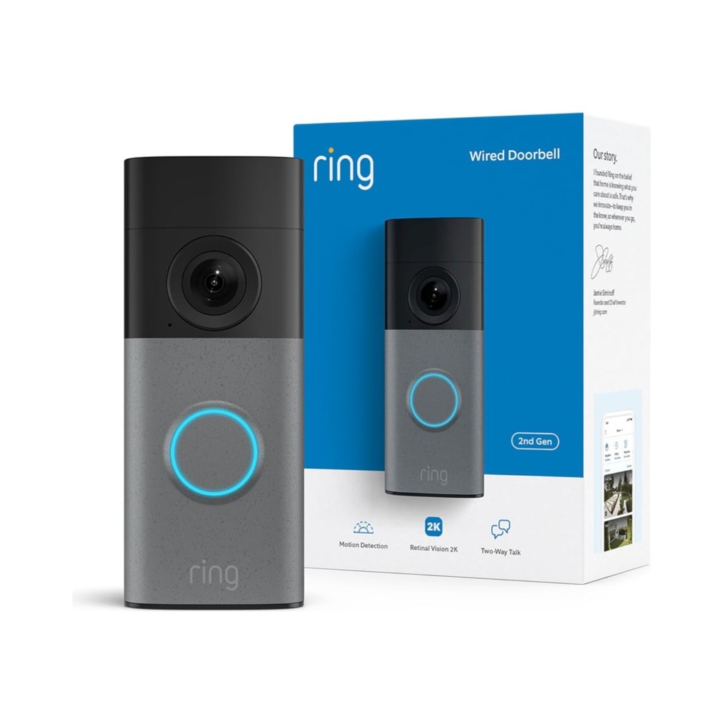 Ring Doorbell Wired HD Video W/ Two-Way Talk Advance Motion Detection