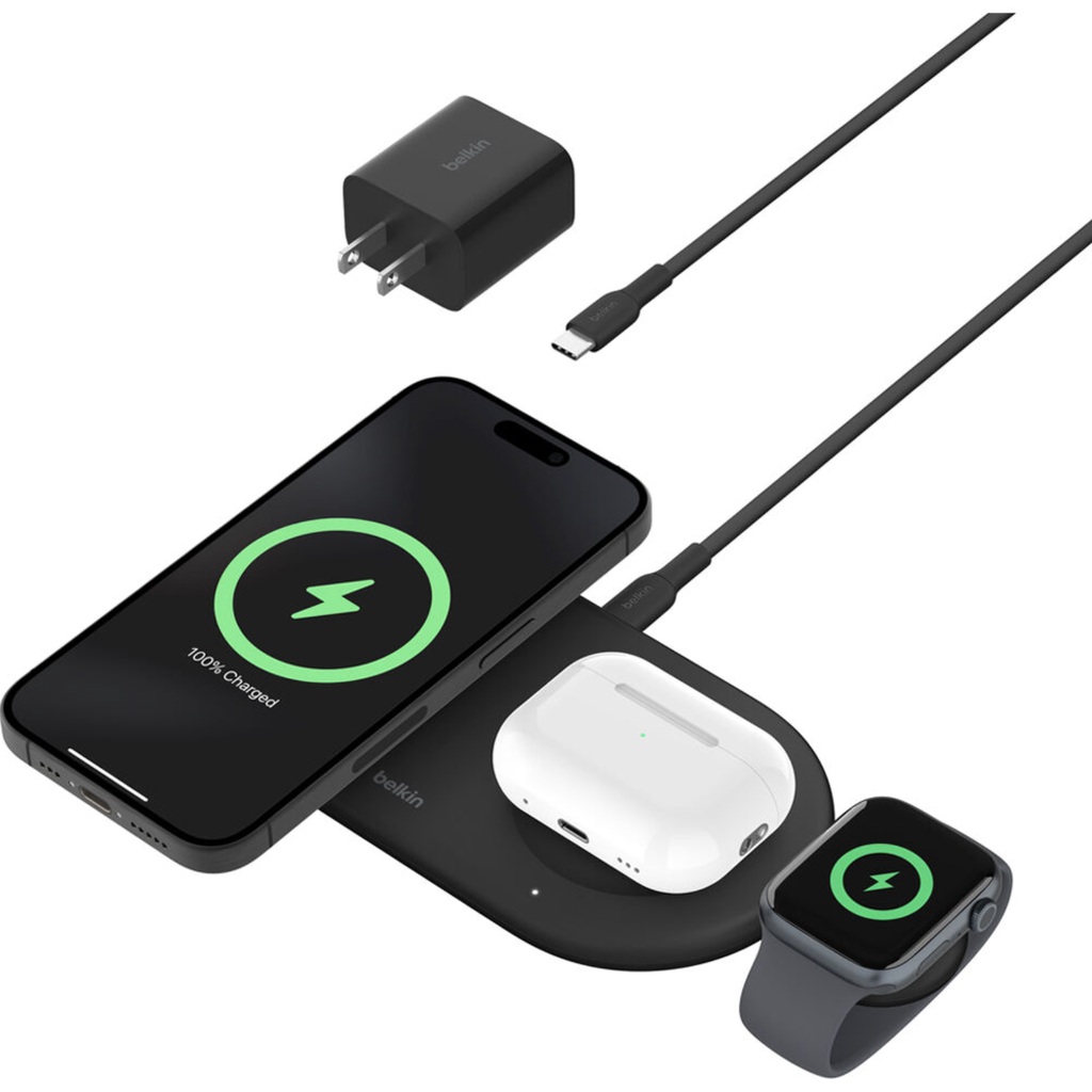 Belkin BoostCharge Pro 3-in-1 Magnetic Wireless Charging Pad with Qi2
