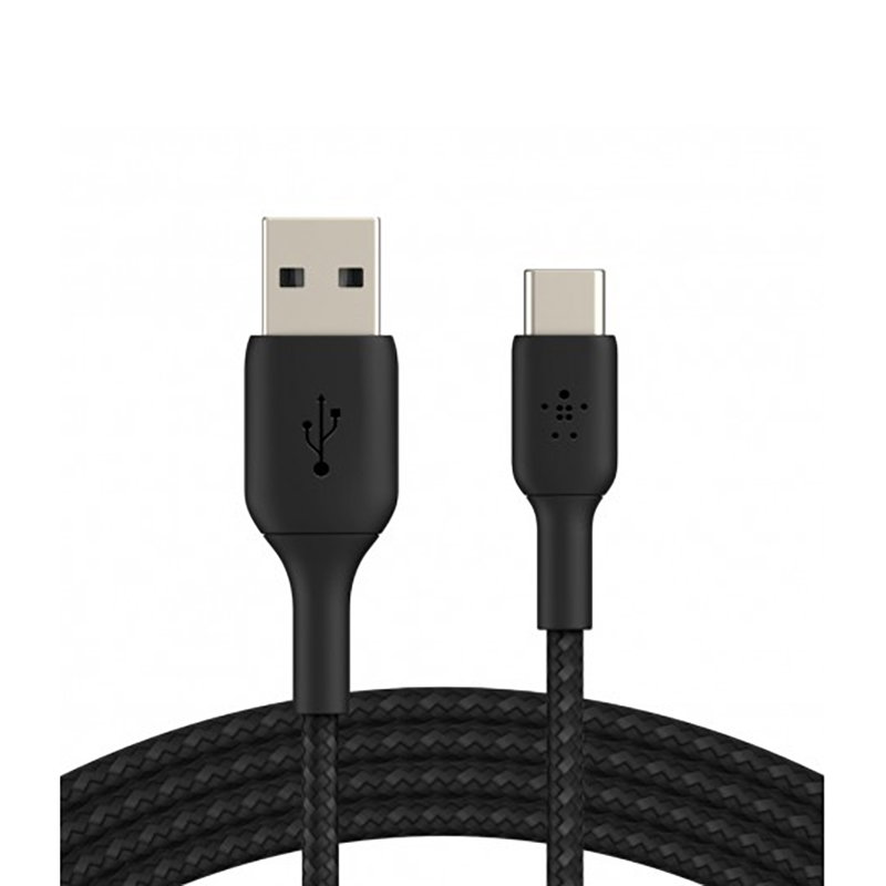 Belkin BoostCharge Braided USB-A to USB-C 1m - Black
