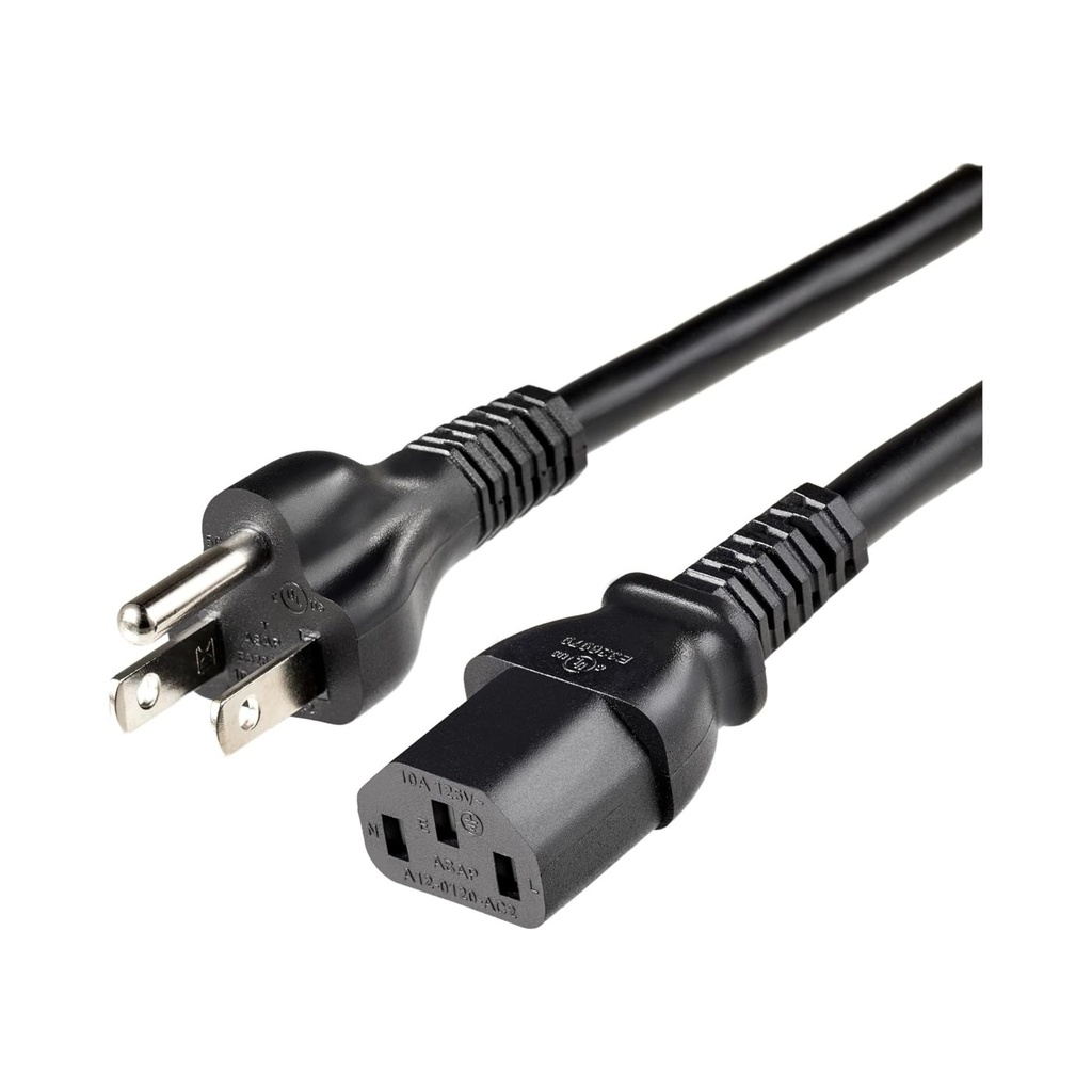 Amazon Basics PC Power Cord 15 ft -  Black
