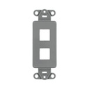 Leviton Tapa 2x4 Doble Decorativa #41642-E