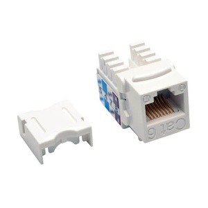 Eaton Cat6/Cat5e 110 Style Punch Down Keystone Jack - White, TAA