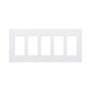 Lutron Wall Plate 5 Gang - White - CW-5-WH