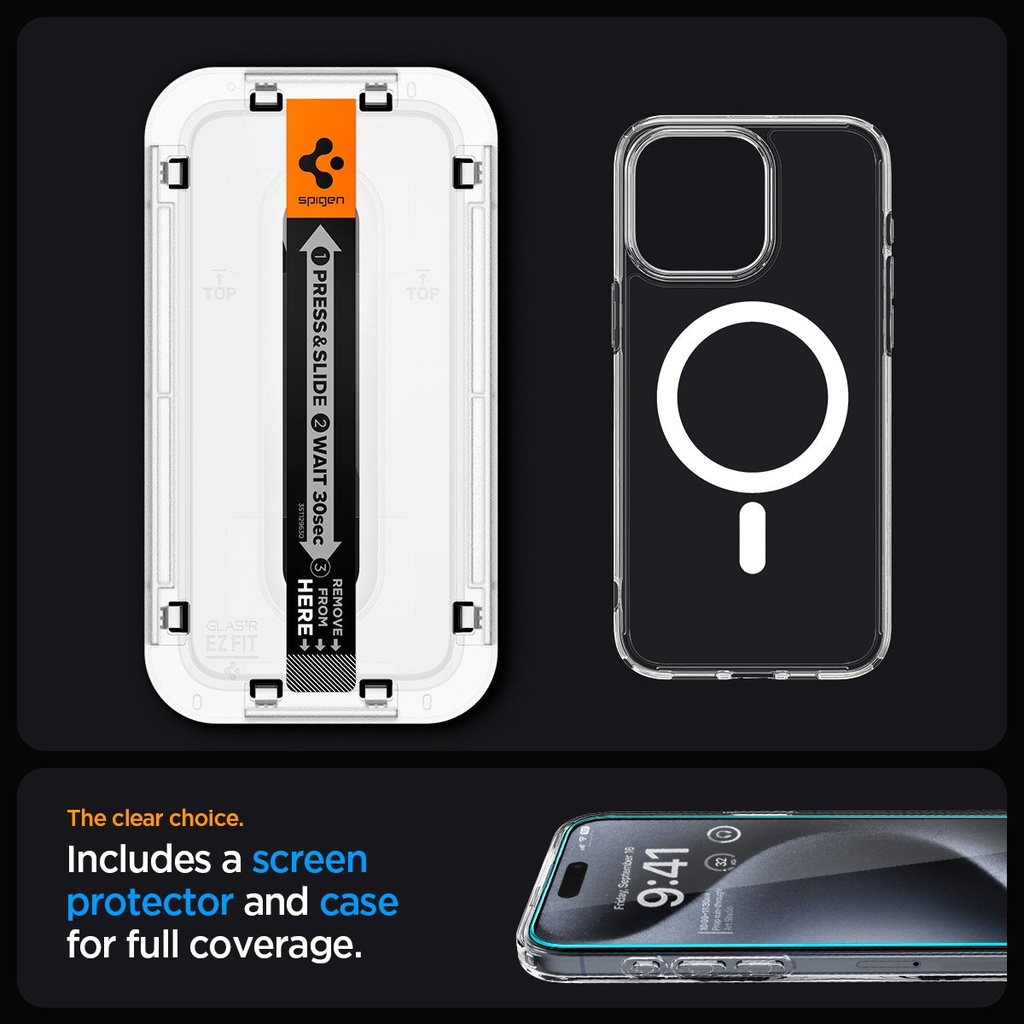 Spigen Ultra Hybrid Pack (Mag Fit) for iPhone 15 Pro Max - White