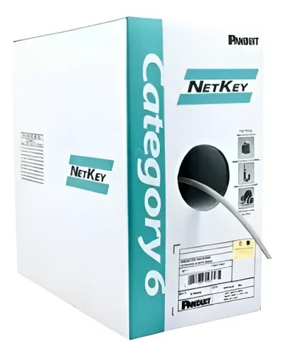 Panduit Cable  UTP NETKEY CAT6 24AWG I. NUC6CR04IG-ME - Gris - FT