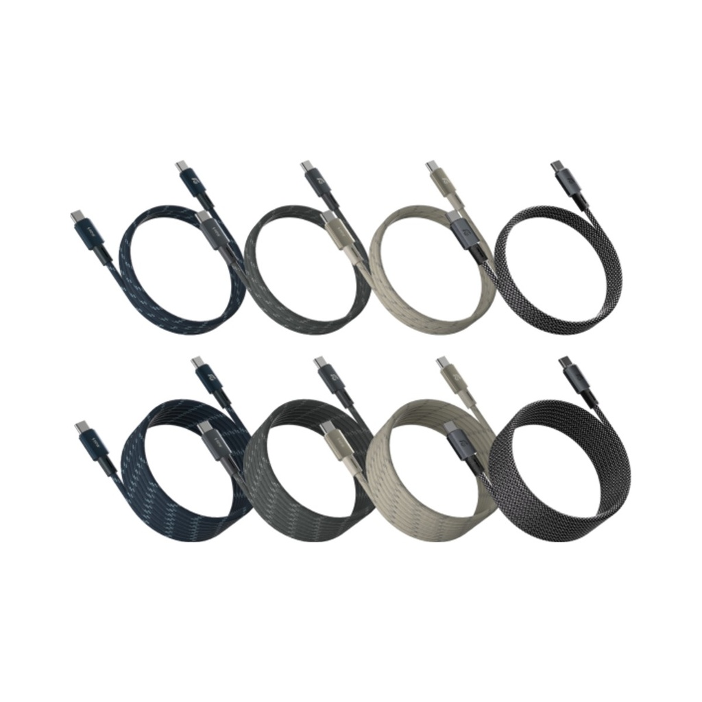 Adam Elements CASA MS200 USB-C to USB-C 60W Magnetic Charging Cable - Black