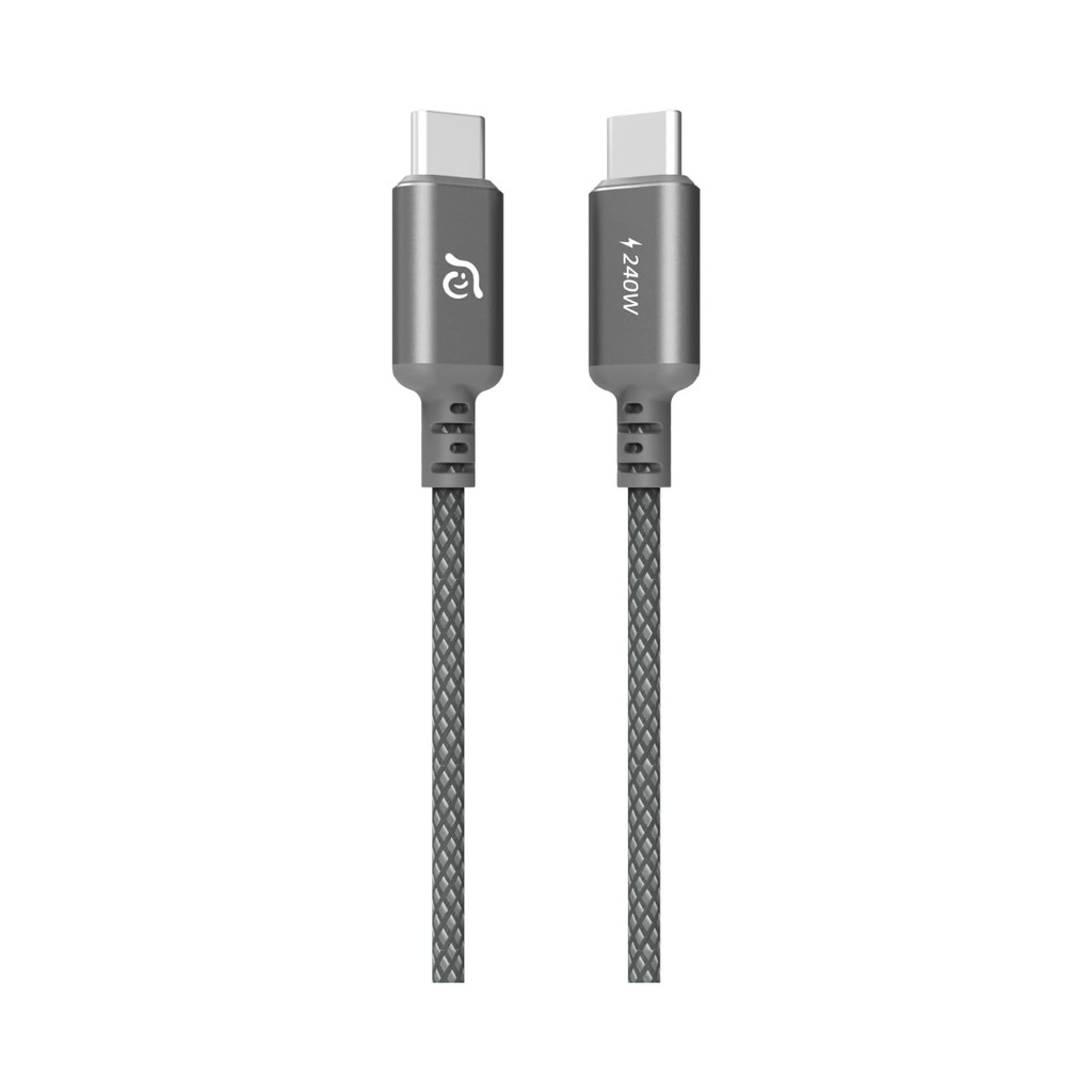 Adam Elements CASA P200 USB-C to USB-C 240W Braided Charging Cable 200cm - Black
