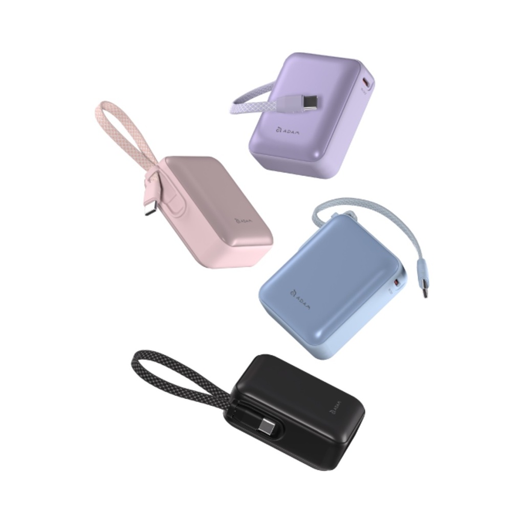 Adam Elements VIONTA Q Ultra-Compact Power Bank with Built-in Cable - Blue