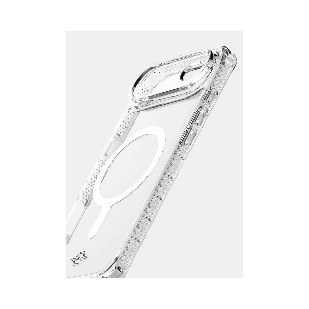 itSkins Hybrid R Clear Case with MagSafe for iPhone Air - Transparent