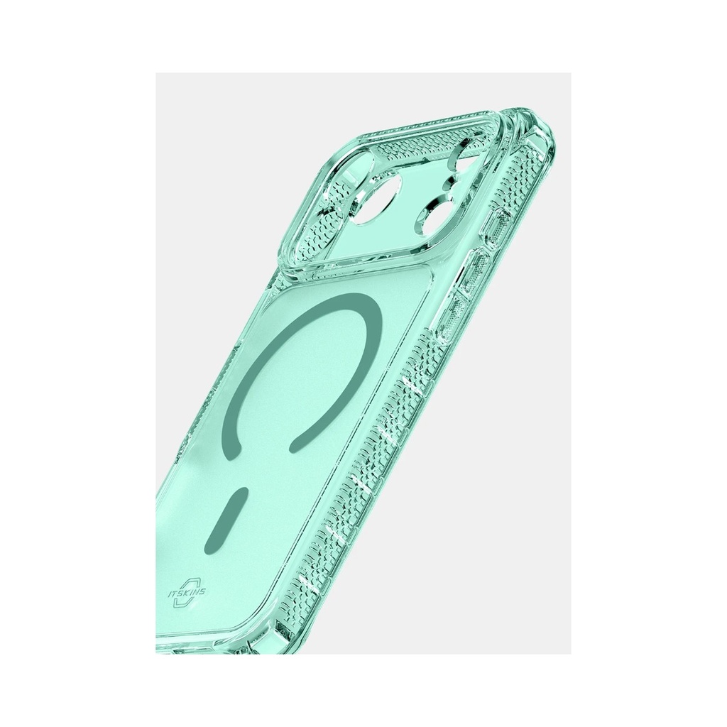 itSkins Hybrid R Vapor Case with MagSafe for iPhone 17 Pro - Light Green