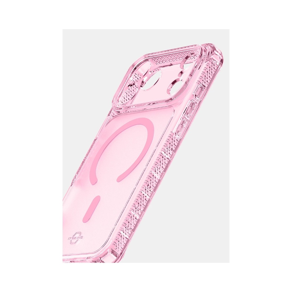 itSkins Hybrid R Vapor Case with MagSafe for iPhone 17 Pro Max - Light Pink