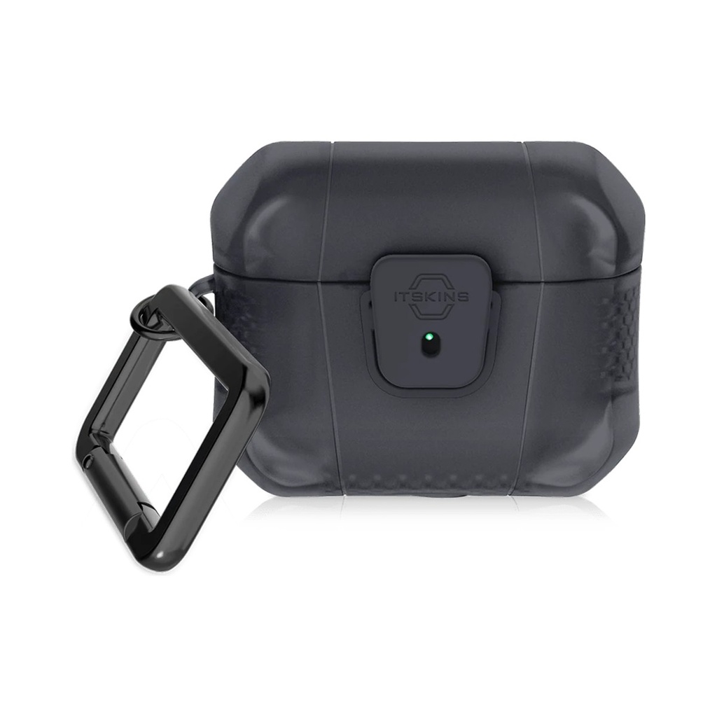 itSkins Spectrum Frost Case with Lock for Airpods 3 - Smoke