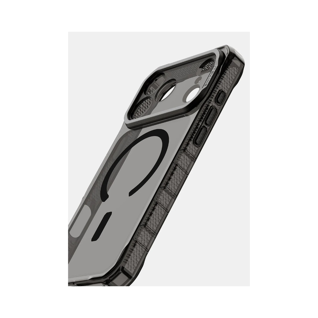 itSkins Supreme R Clear Case with MagSafe for iPhone 17 Pro Max - Graphite/Graphite Print