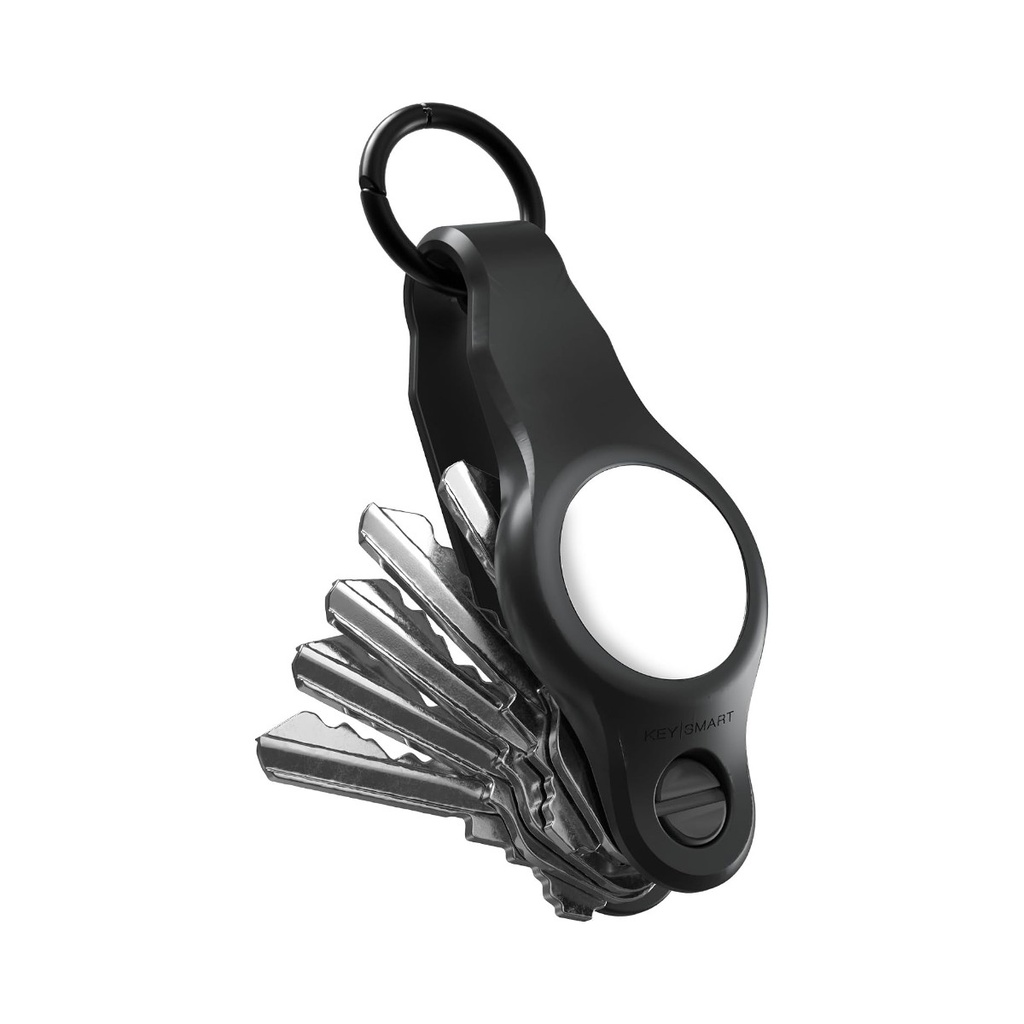 KeySmart Air Flex Silicone Key Holder for AirTag - Black - KS041-BLK