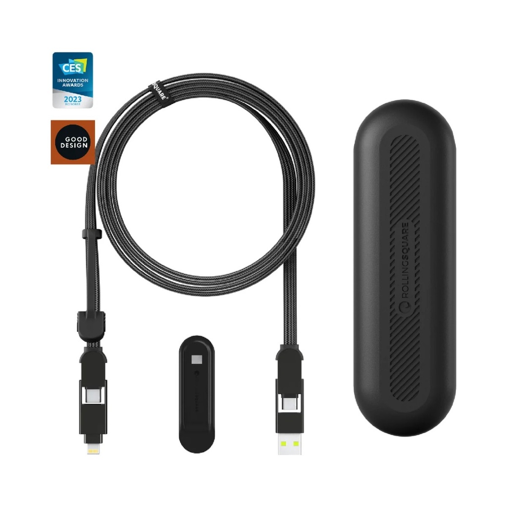 Rolling Square inCharge XL 6-in-1 2m Cable 100W - Black