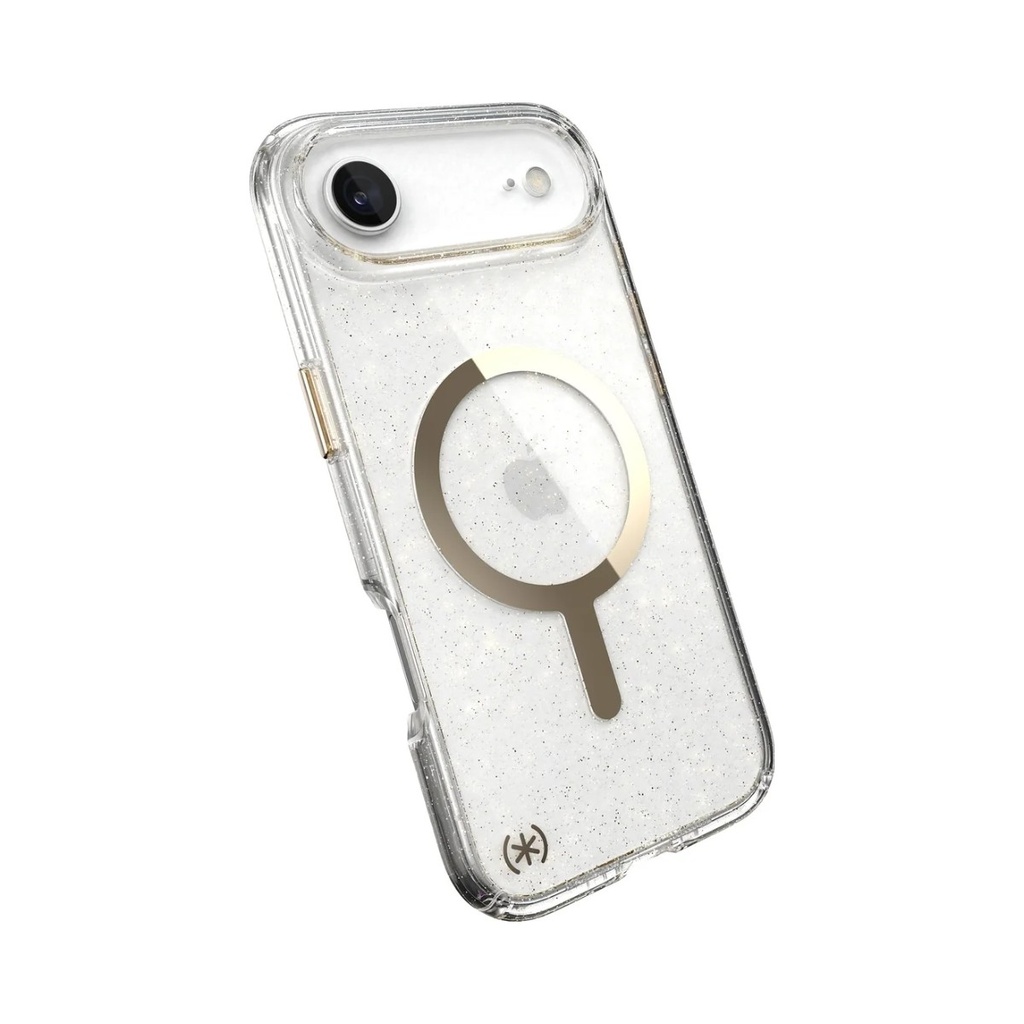 Speck Presidio Lux Case with MagSafe for iPhone Air - Glitter/Gold Metallic - 150969-9221