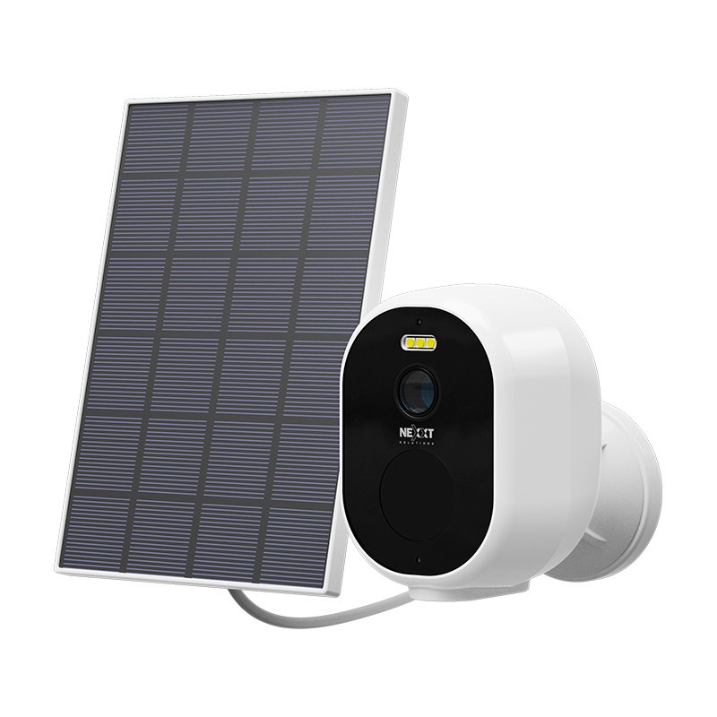 Nexxt Home Outdoor Fixed battery Camera 2K with solar panel - NHC-OF20S