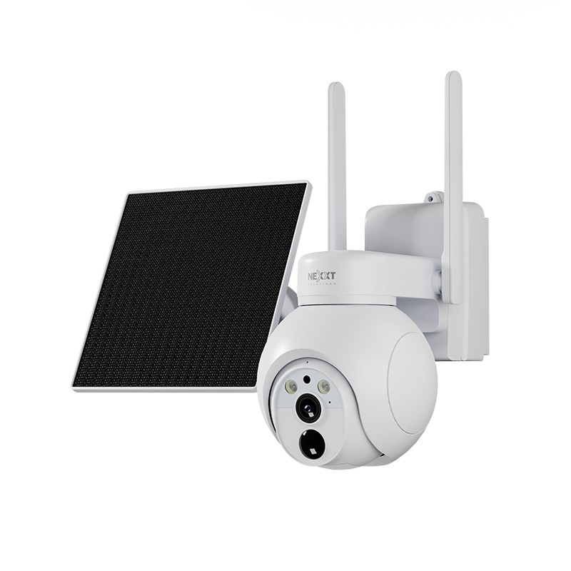 Nexxt Home Outdoor 4G PTZ battery Camera 2K with solar panel