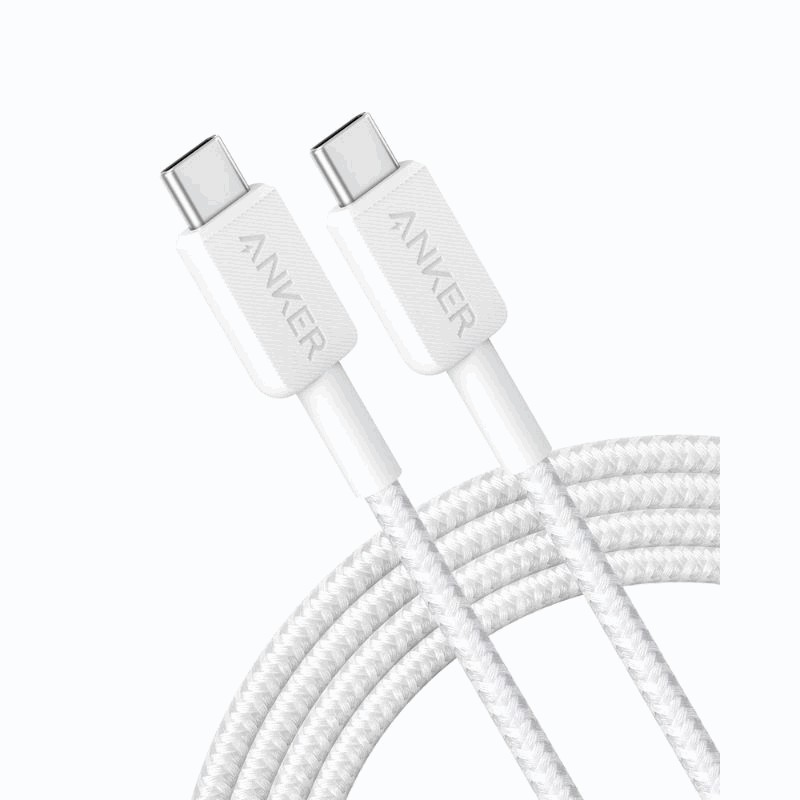 Anker 322 Cable USB-C a USB-C 60W trenzado 1.8 m - Blanco