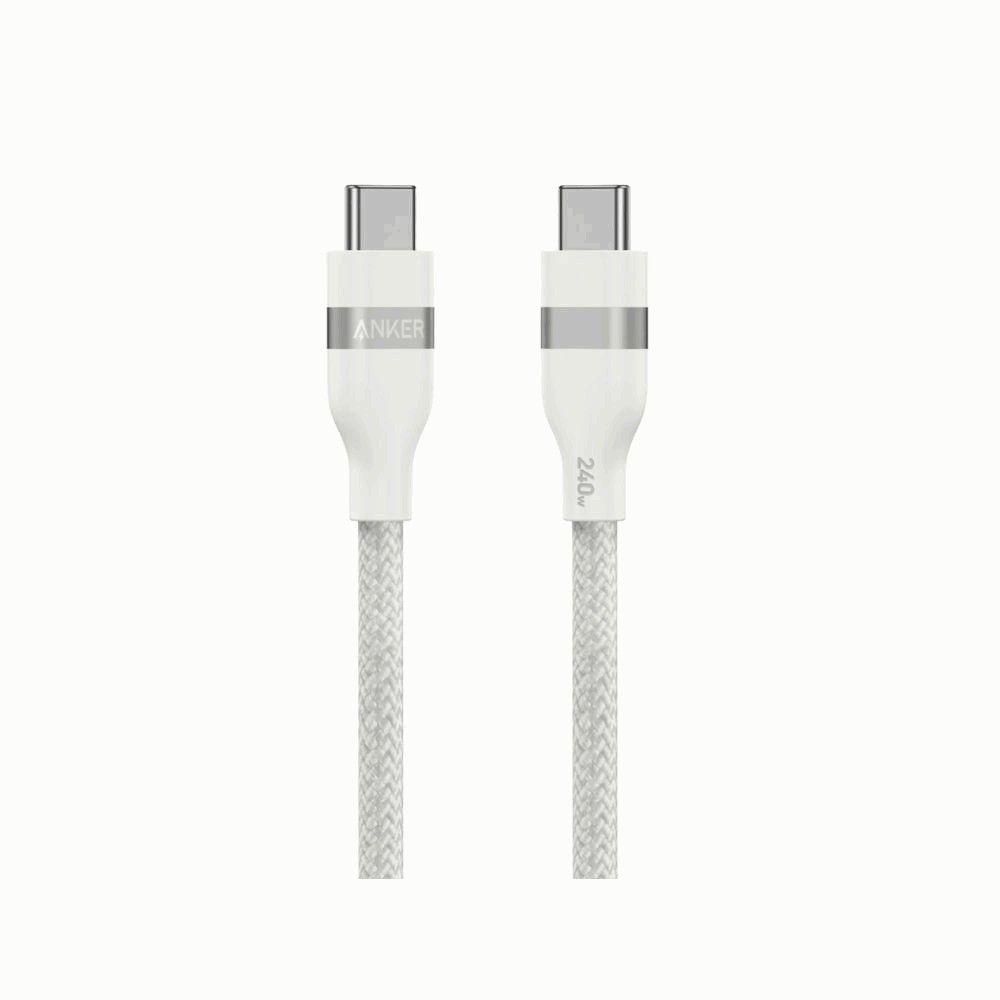 Anker Cable USB-C a USB-C 240W trenzado reciclado 0.9 m - Blanco