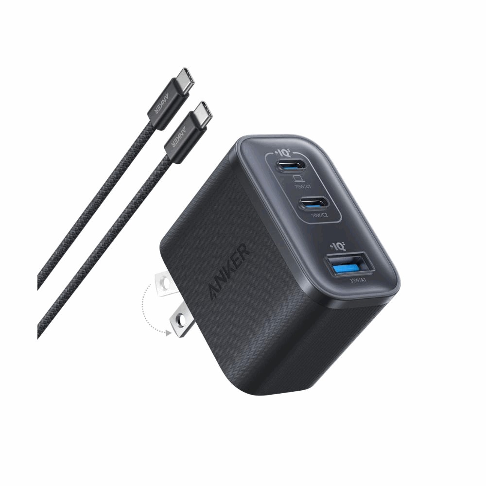 Anker Nano Cargador 70W 3 puertos USB-C - A121AJ11