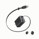 Anker Nano Cargador 35W 2 USB-C con cable retráctil - A2658J11