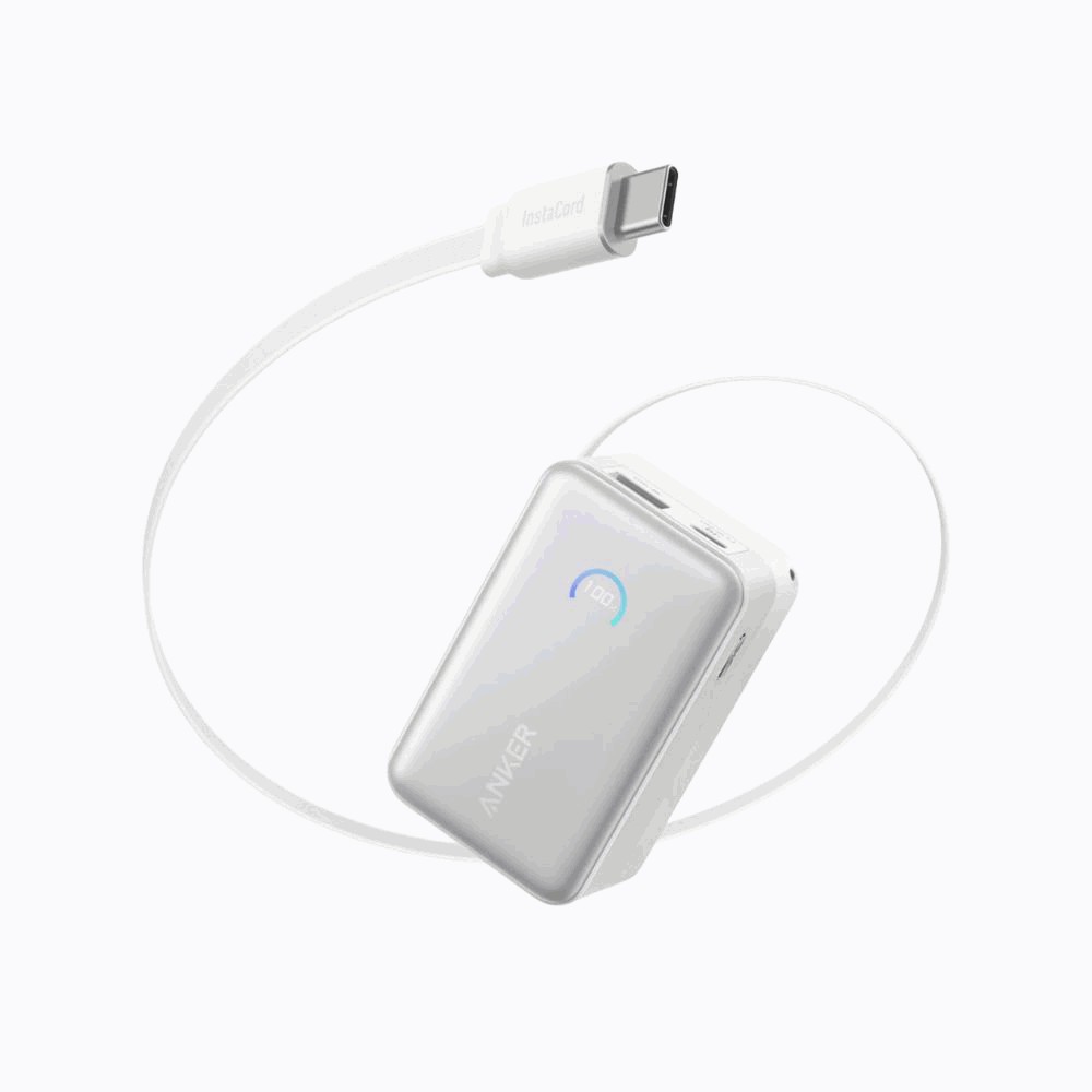 Anker Power Bank 10,000 mAh 45W con cable USB-C retráctil