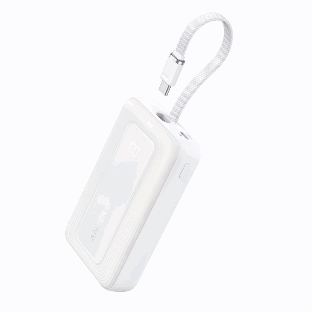 Anker Zolo Power Bank 20,000 mAh con cable USB-C - Blanco