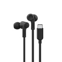 Belkin SoundForm USB-C Wired Earbuds, Volume Limit, Black