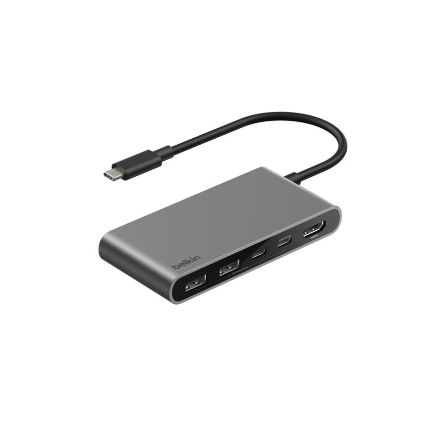 Belkin 5-Port USB-C Hub with Dual USB-C Ports, Space Gray - AVC022fqSGY