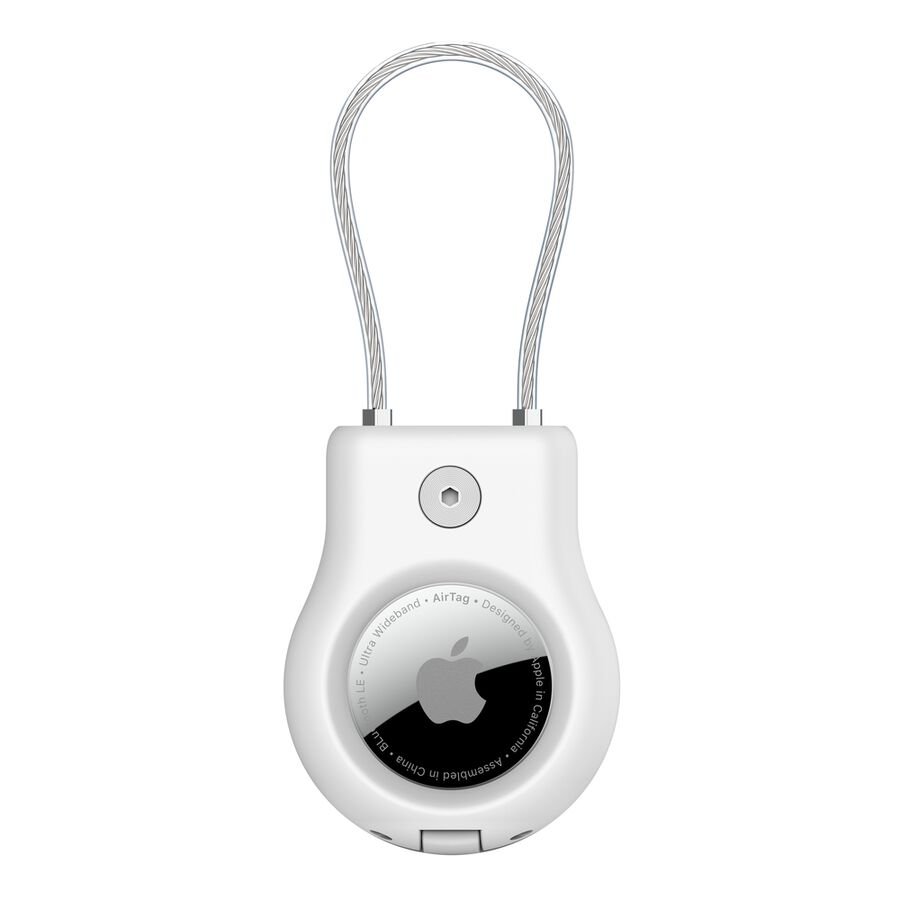 Belkin Secure AirTag Holder with Wire Cable, White - MSC009btWH