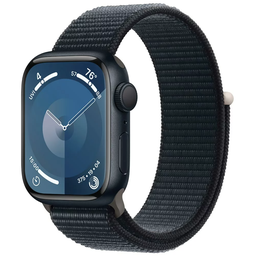 [195949031298] Apple Watch Series 9 45mm Aluminum Case with Sport Loop - Midnight